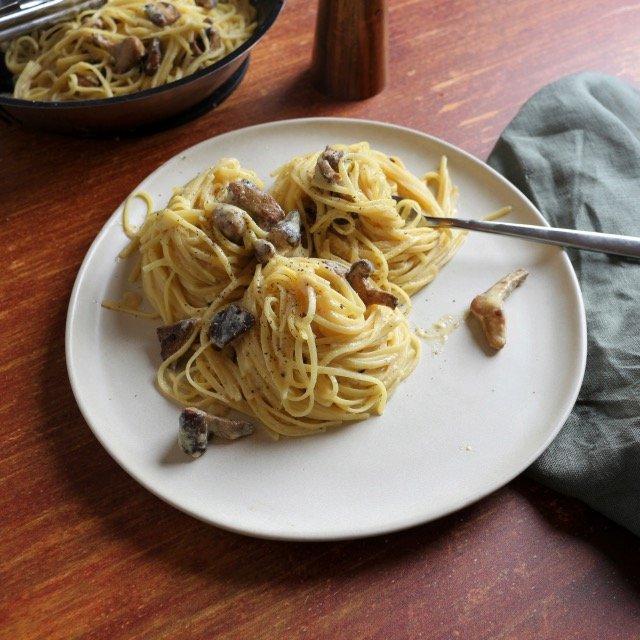 Foolproof vegetarische pasta carbonara